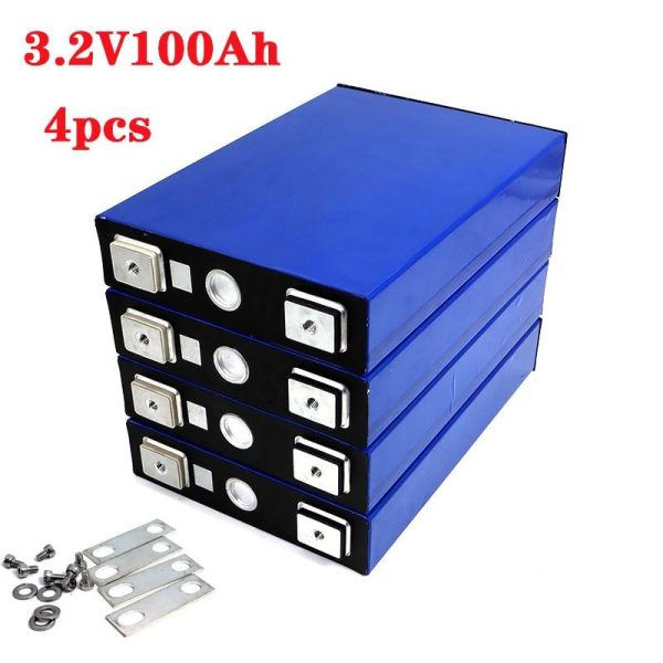 Bateria De Lítio 100A Ferro Fosfato  3.2 Volts Kit 4 uni