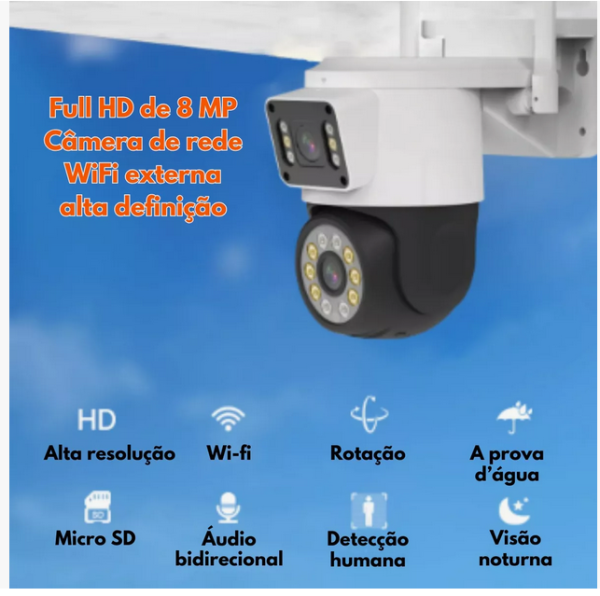 Câmera Dupla IP alarme  vídeo porteiro WT2504 - Image 7