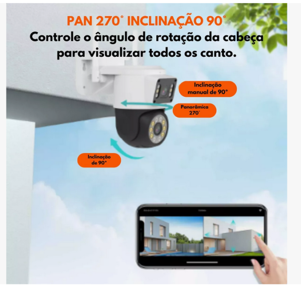 Câmera Dupla IP alarme  vídeo porteiro WT2504 - Image 6