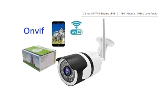 Camera Ip Externa Ip66 de Seguranca WIFI a Prova D'agua 1080p - App Yoosee