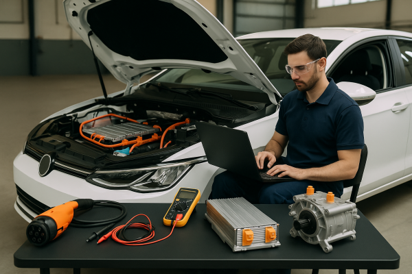Manutenção de Motores, Controladores e Carregadores de Veículos Elétricos