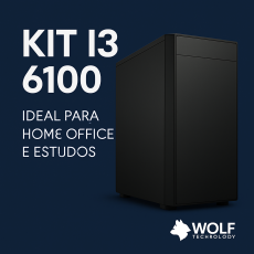 Computador /PC KIT I3 6100/H110/SSD240/8GBDDR4/GAB/FONTE/CABO