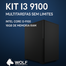Computador /PC KIT I3 9100/H310/SSD240/16GB/GAB/FONTE/CABO