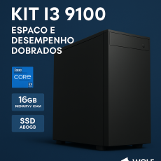 Computador /PC KIT I3 9100/H310/SSD480/16GB/GAB/FONTE/CABO